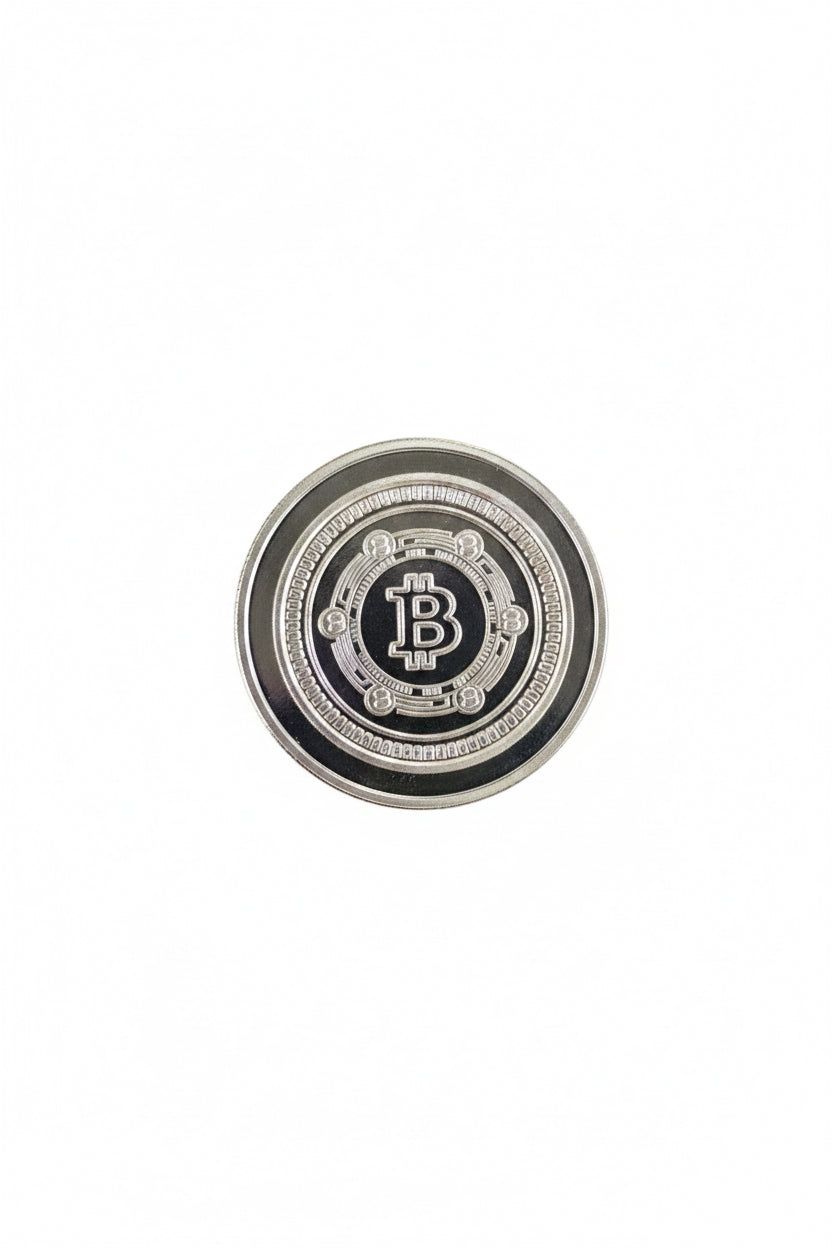 (NEW) 1 Gram Silver Coin Bitcoin Design