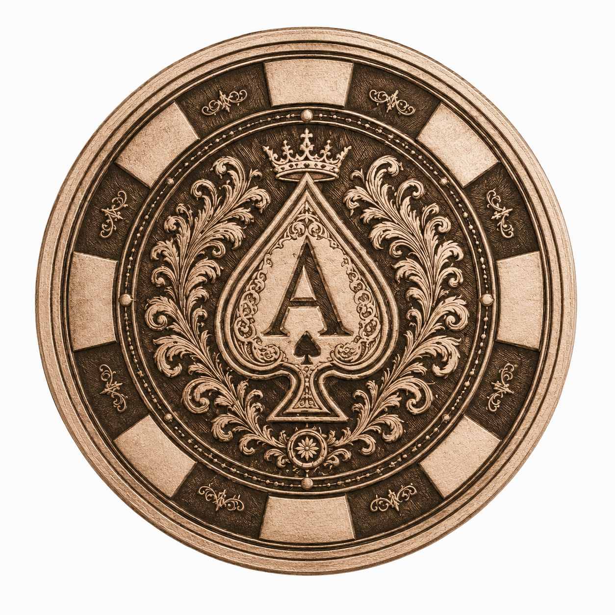 1 OZ Copper Poker Chip