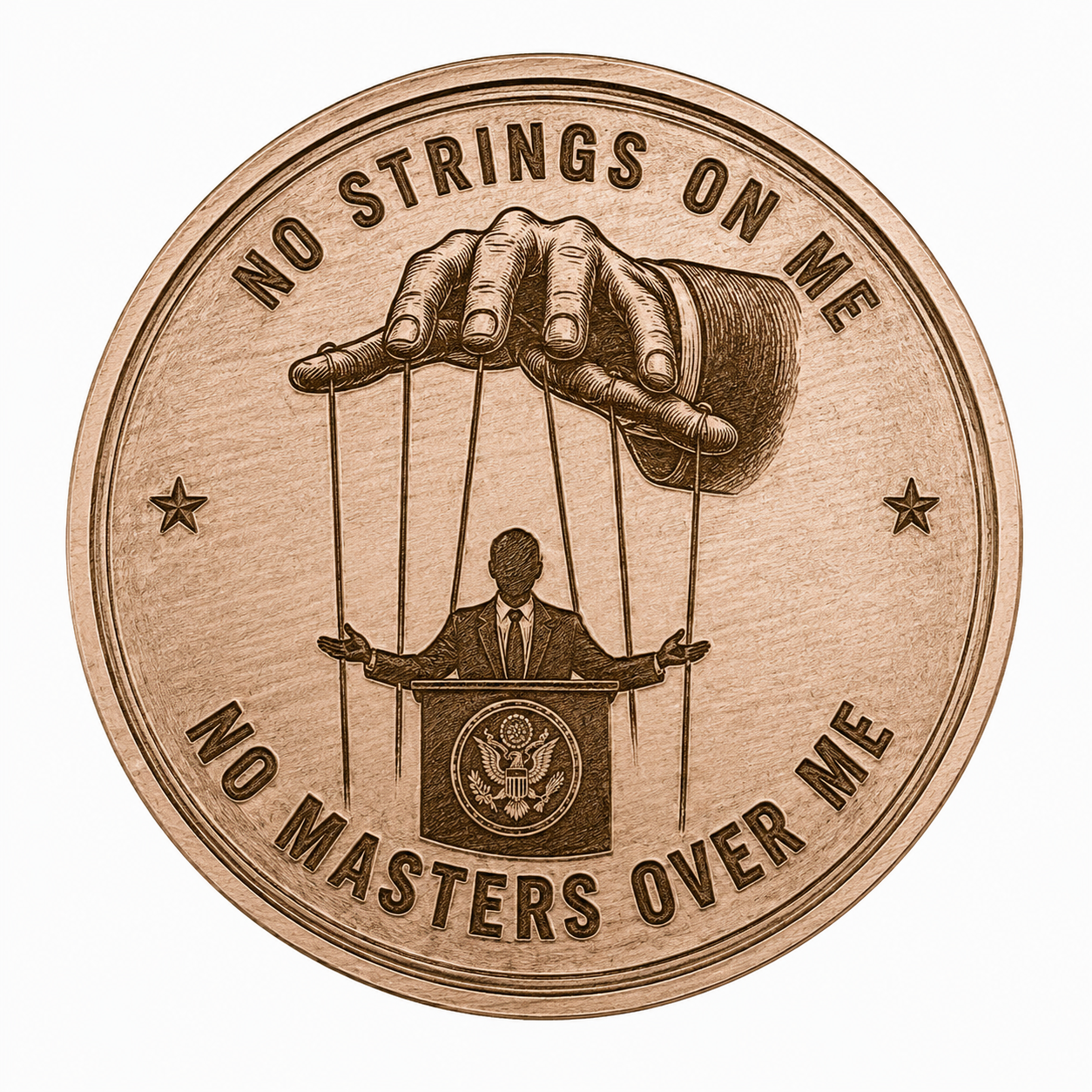 1 OZ  Copper Puppet Design