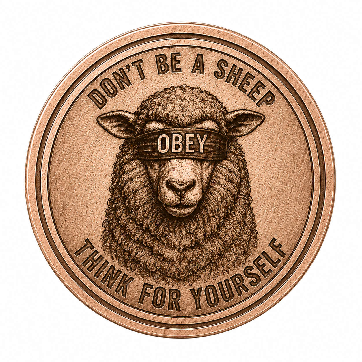 1 Oz Copper Don't Be A Sheep