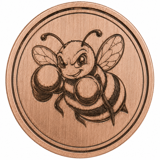 1 OZ Copper Boxing Bumblebee